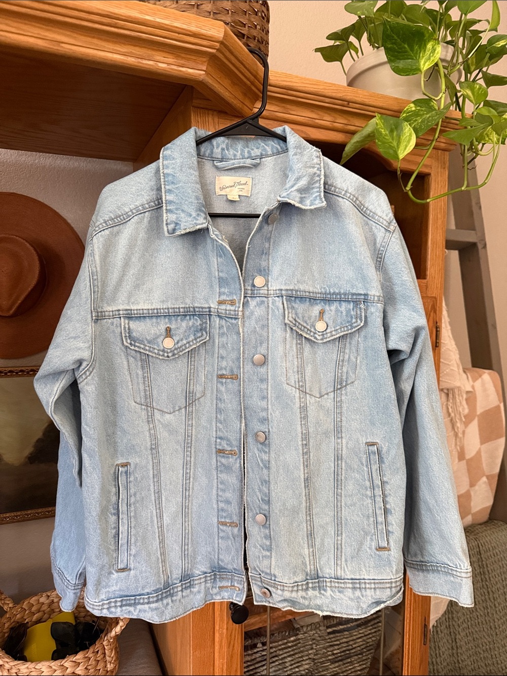 Universal Thread Pale Blue Denim Trucker Jacket